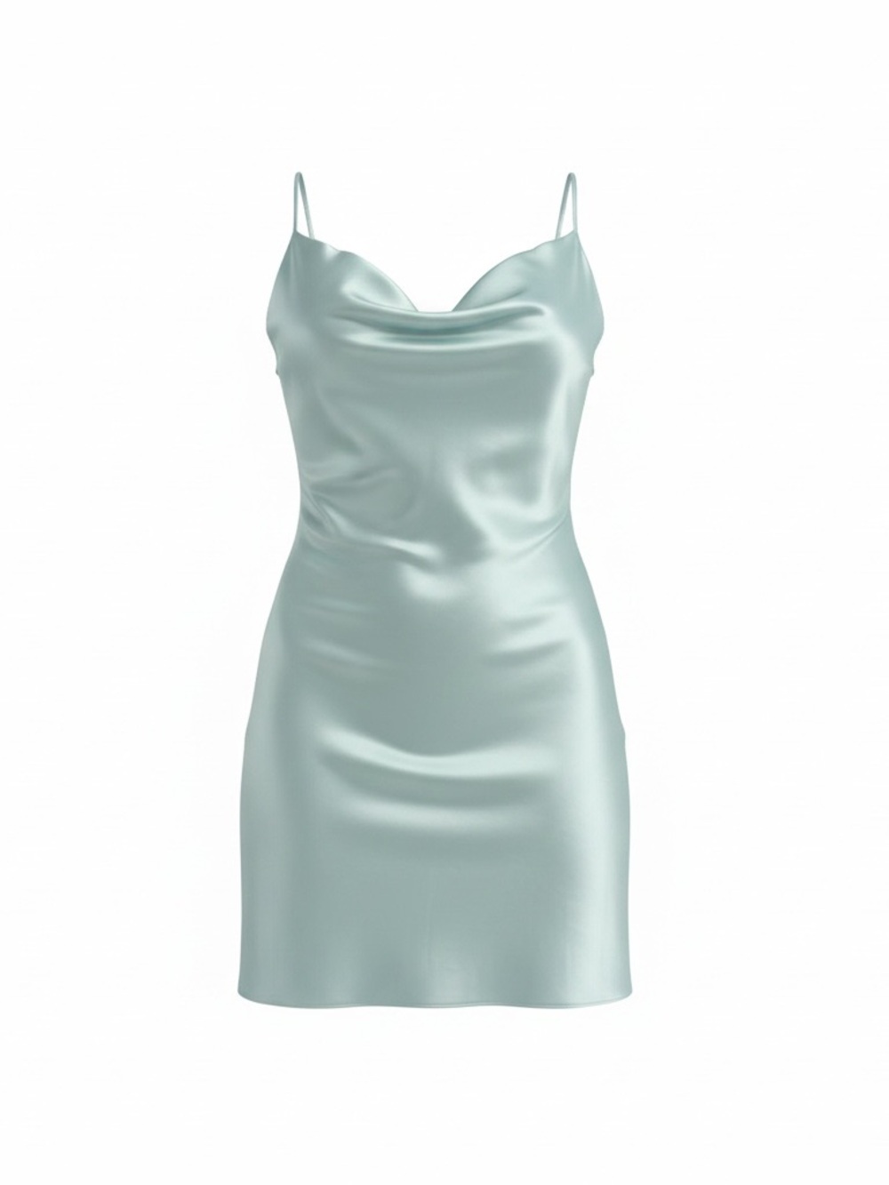 Alice + Olivia women’s Satin Cowl Neck sphagetti straps Mini Dress size 8